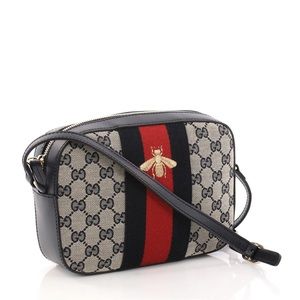 Gucci Bee Web Camera Bag GG Canvas